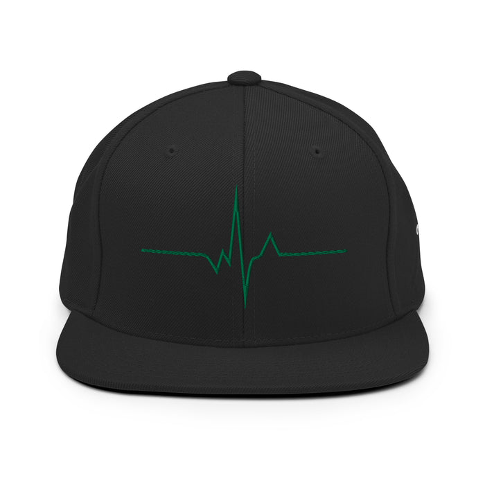 Unknown Savages Heartbeat - Green Line - Snapback Hat