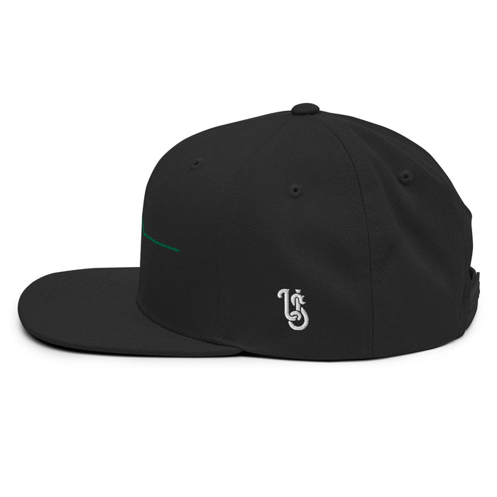 Unknown Savages Heartbeat - Green Line - Snapback Hat