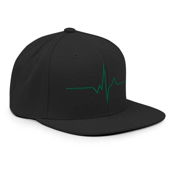 Unknown Savages Heartbeat - Green Line - Snapback Hat