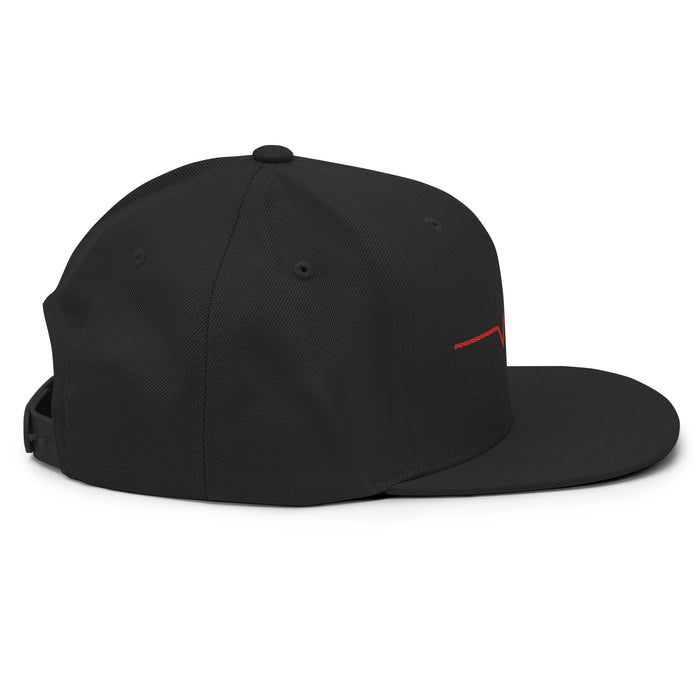 Unknown Savages Heartbeat - Red Line - Snapback Hat